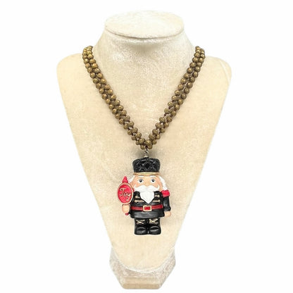 Fat Nutcracker Necklace-Black