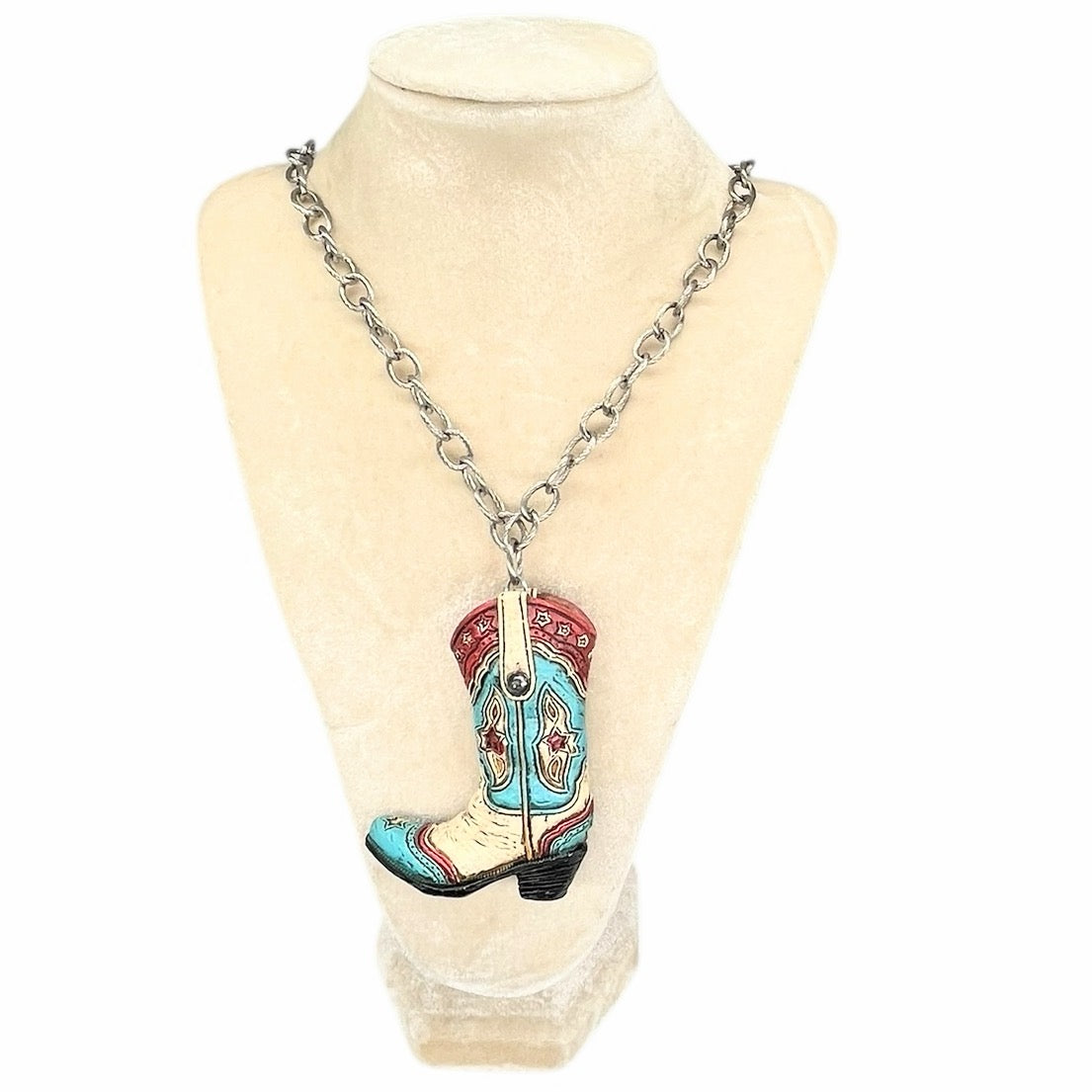 Cowboy boot necklace