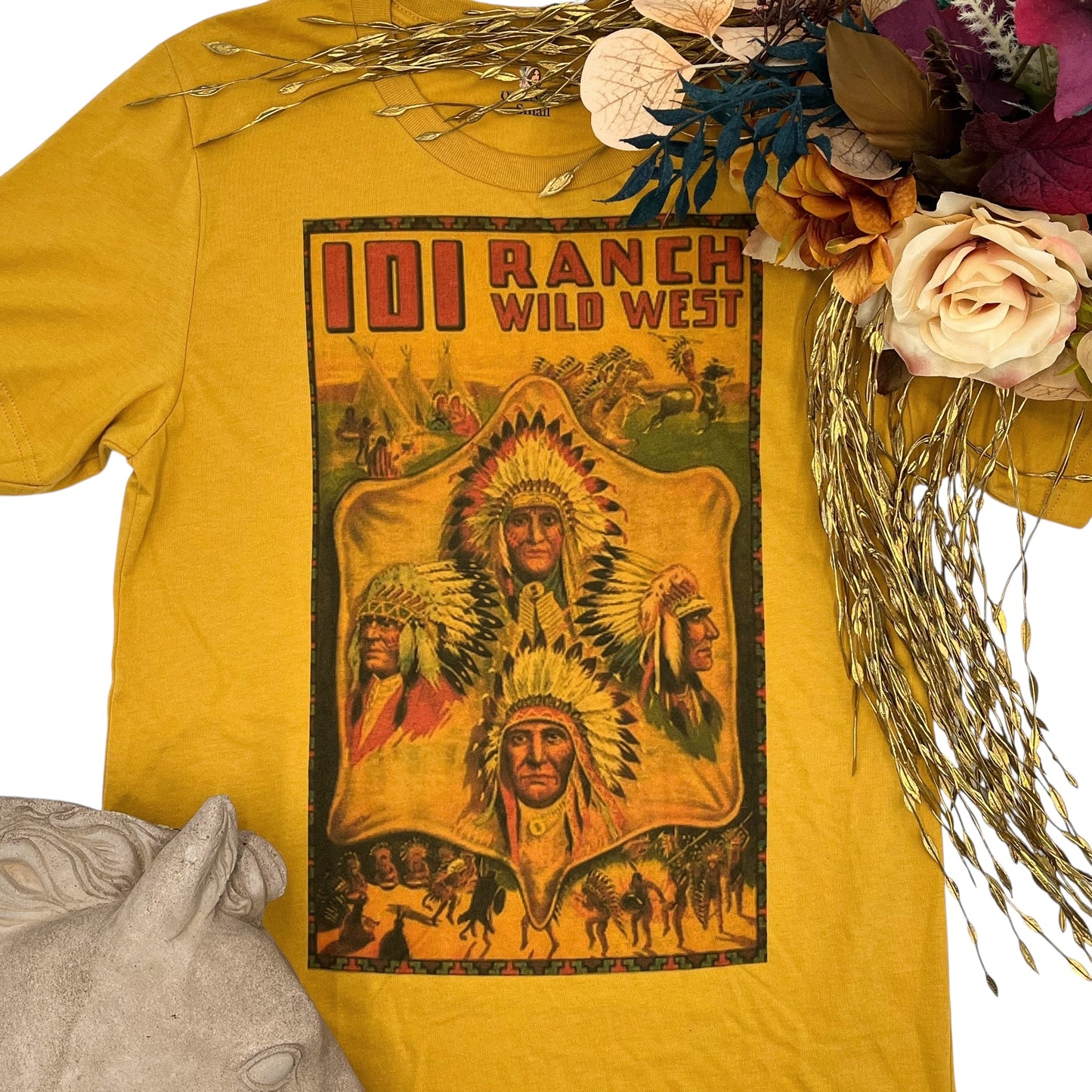 Vintage Indian T-Shirt on Yellow