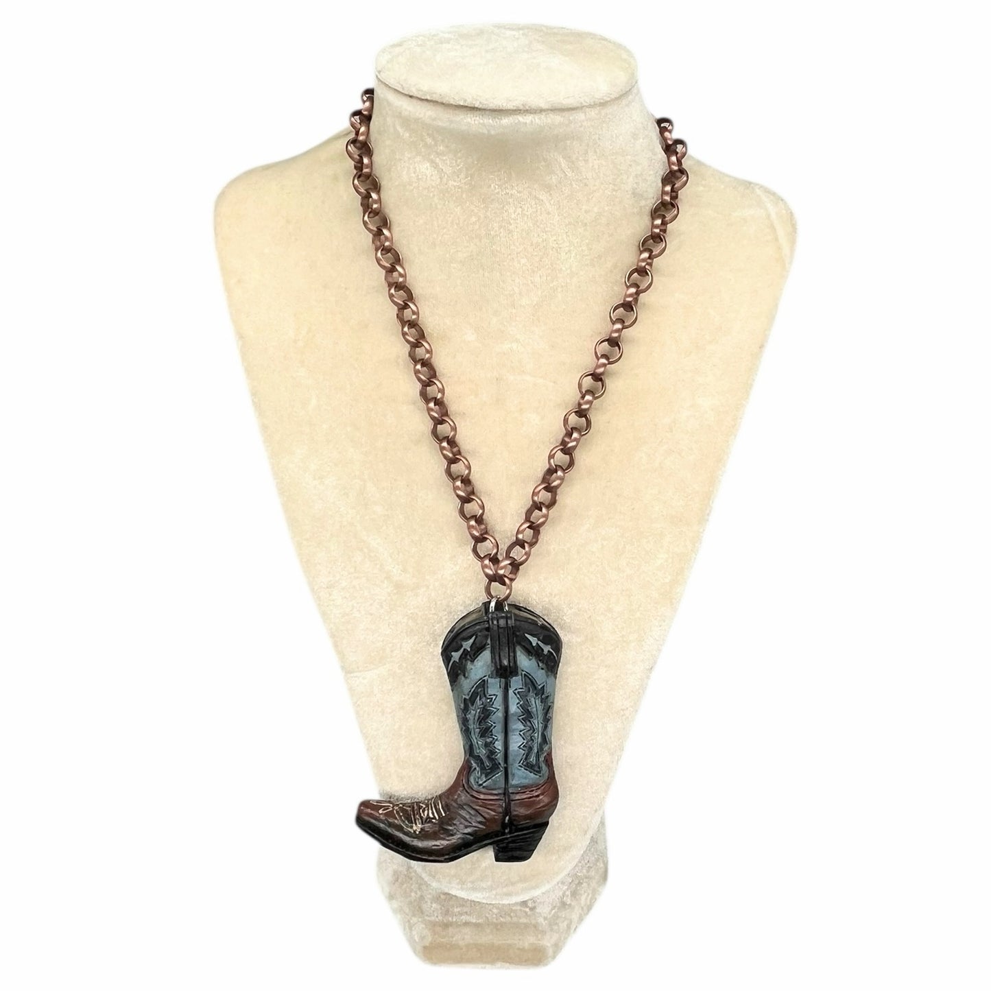 Cowboy boot necklace