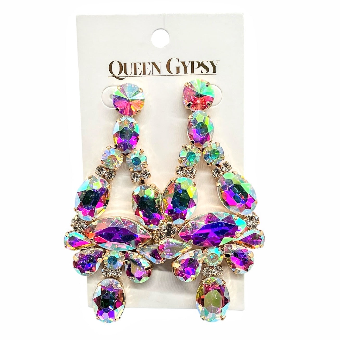 Crystal statement chandelier earrings 