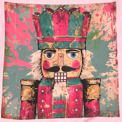 The Painted Prince T-Shirt on Pink with Crystals