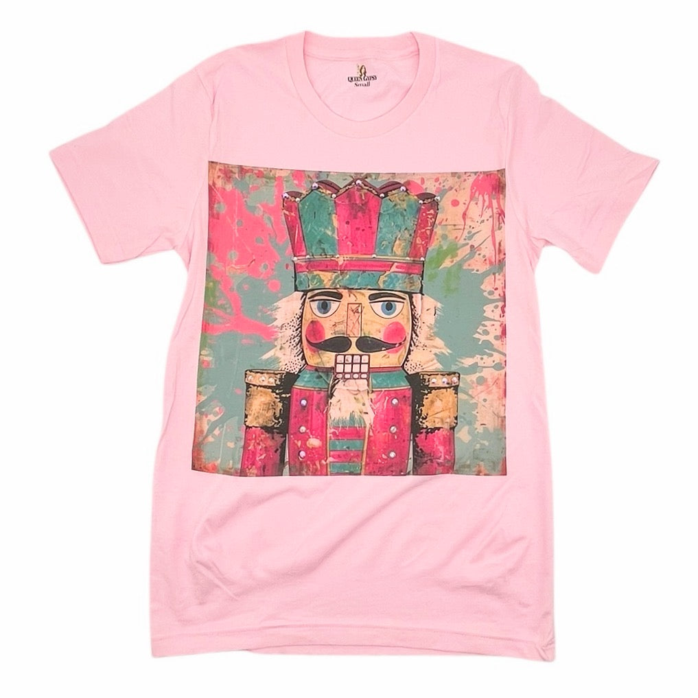The Painted Prince T-Shirt on Pink with Crystals