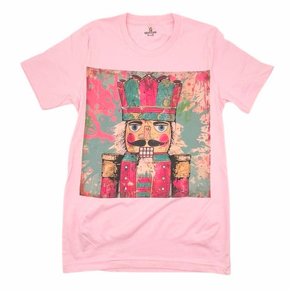 The Painted Prince T-Shirt on Pink with Crystals