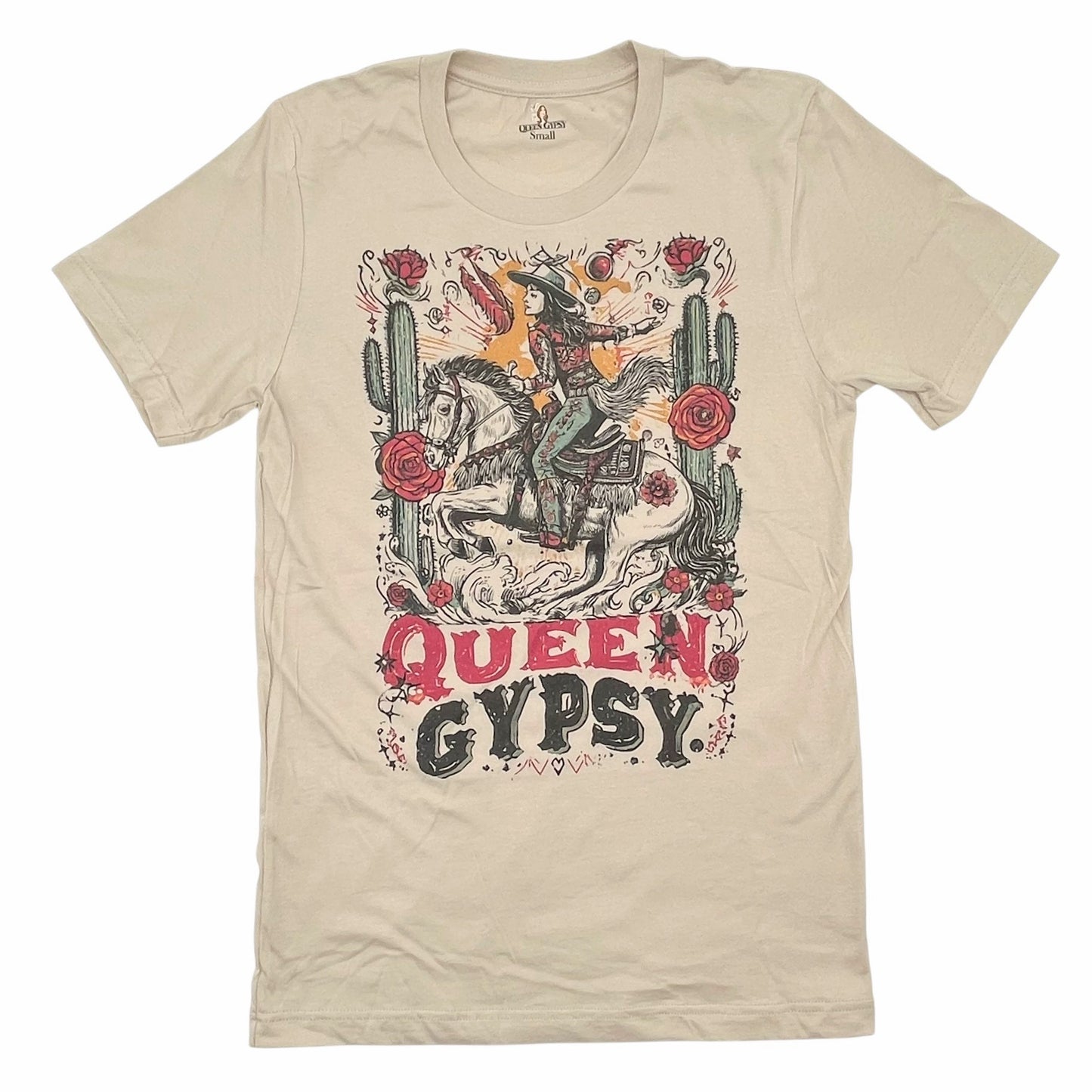 Queen Gypsy Rider T-Shirt on Tan