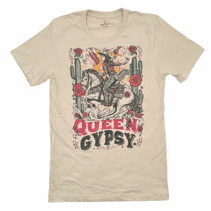 Queen Gypsy Rider T-Shirt on Tan