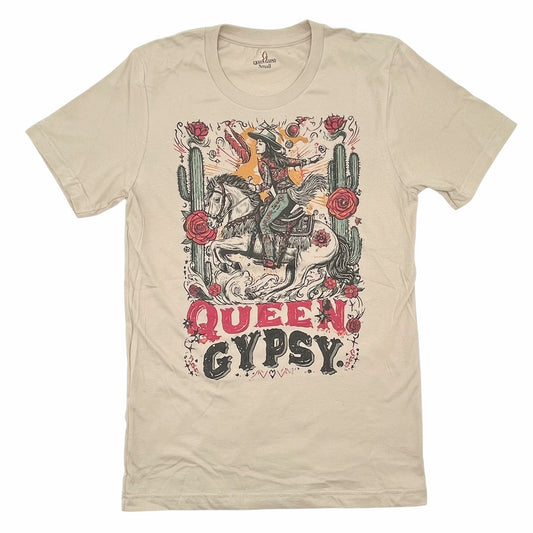 Queen Gypsy Rider T-Shirt on Tan