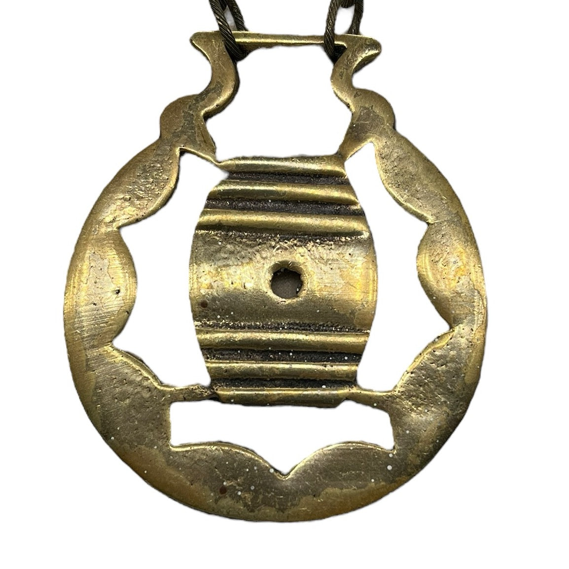 OOAK- Vintage English Horse Brass Bridle Medallion necklace