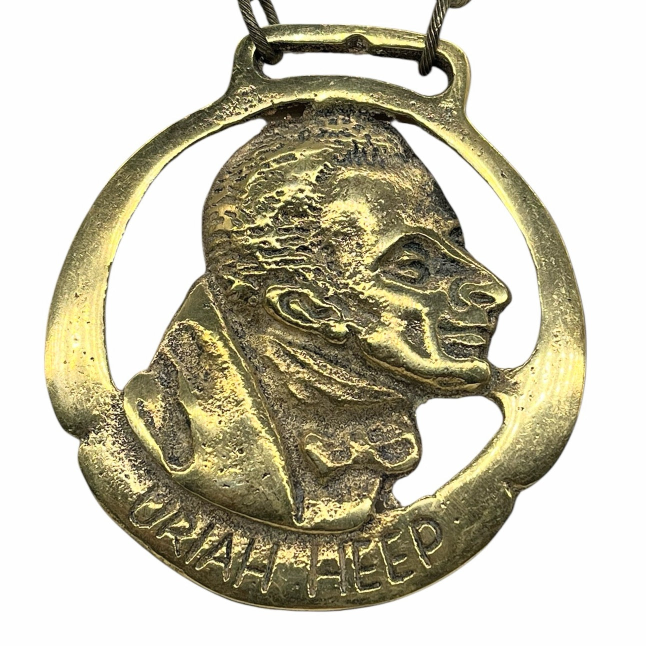 OOAK- Vintage English Horse Brass Bridle Medallion necklace