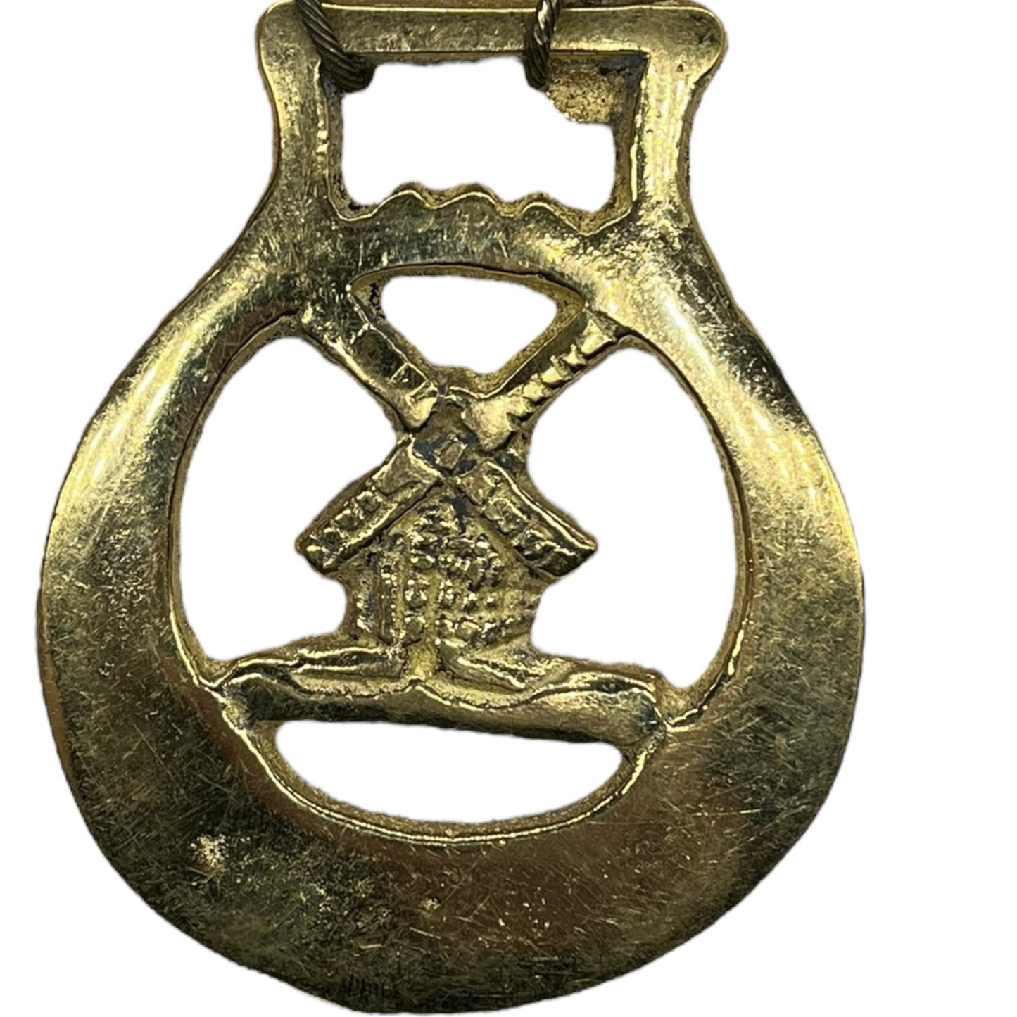 OOAK- Vintage English Horse Brass Bridle Medallion necklace