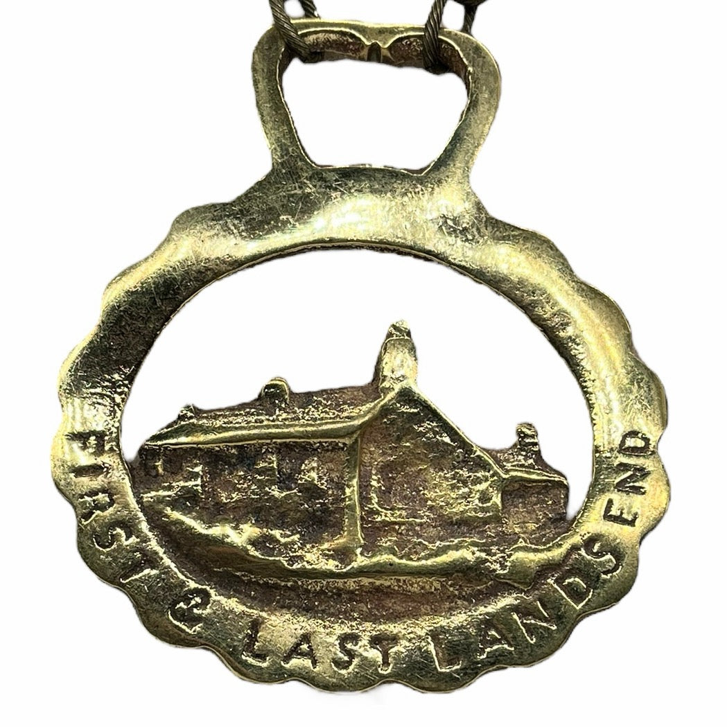OOAK- Vintage English Horse Brass Bridle Medallion necklace