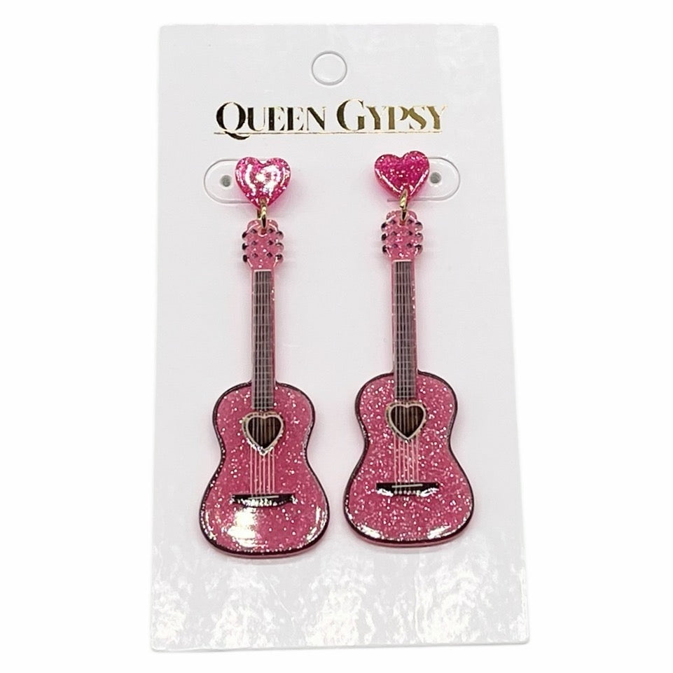 Acrylic Guitar earrings