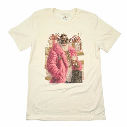 Santa Drip T-shirt on Natural