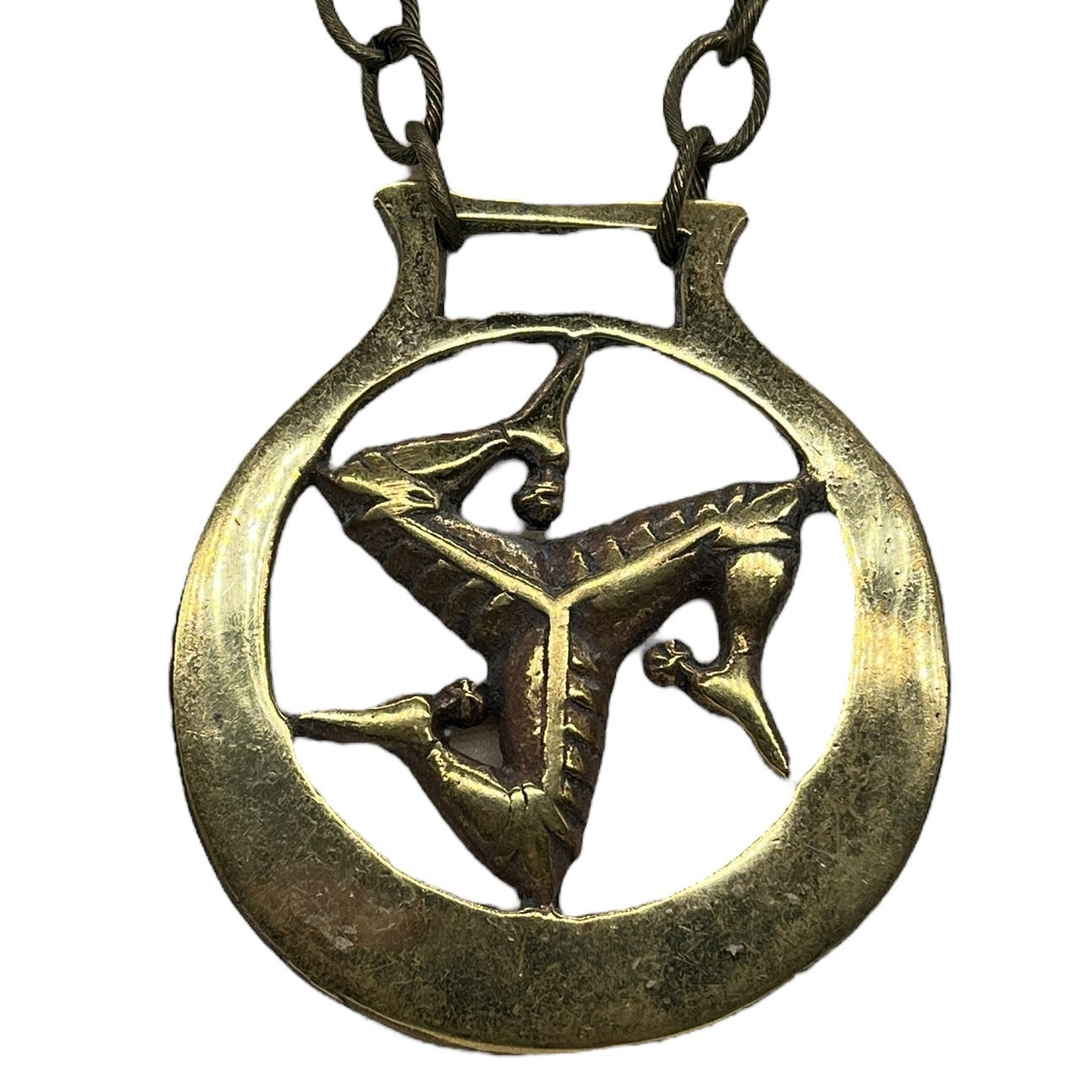 OOAK- Vintage English Horse Brass Bridle Medallion necklace