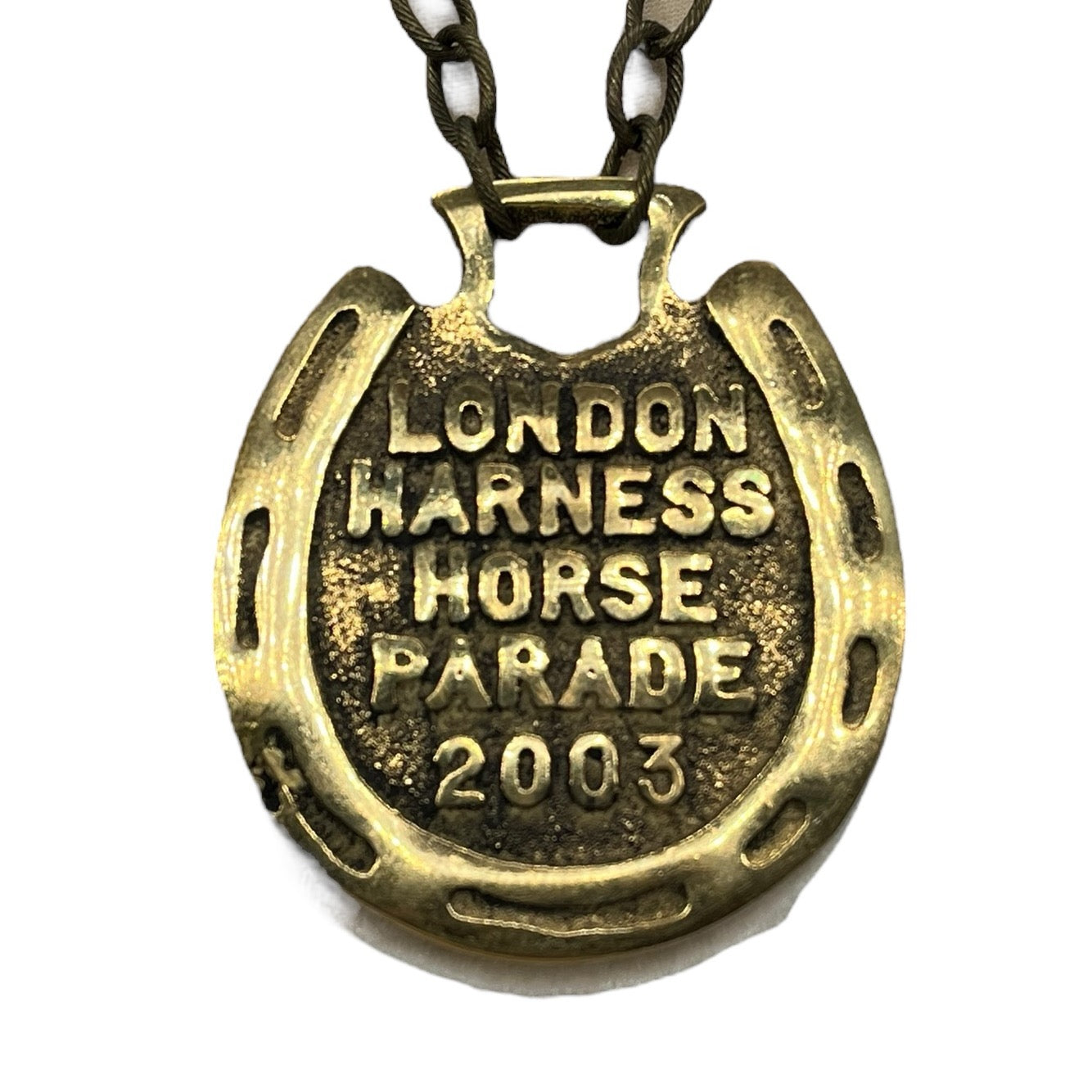 OOAK- Vintage English Horse Brass Bridle Medallion necklace