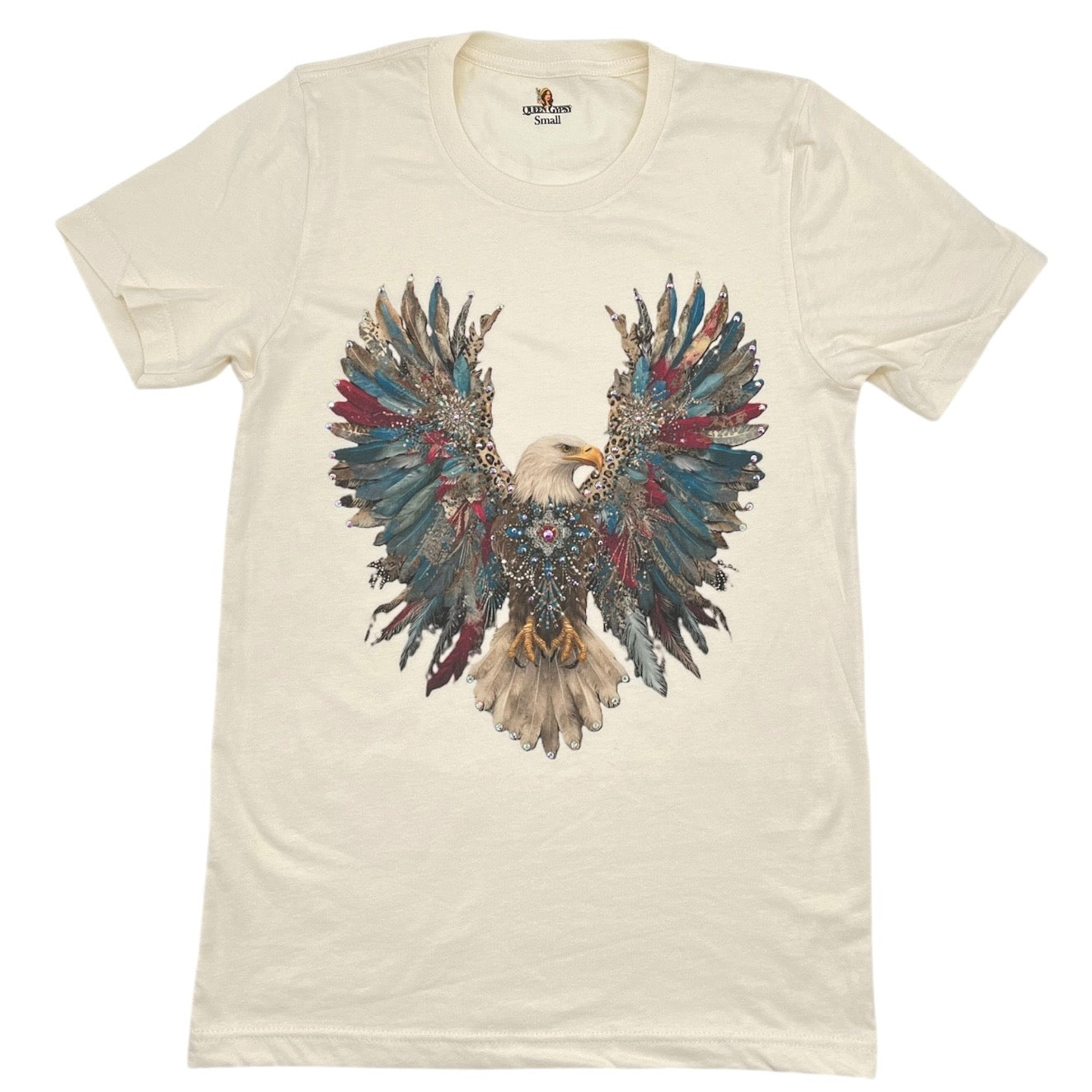 Wildly Free T-Shirt on Natural with Crystals