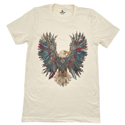 Wildly Free T-Shirt on Natural with Crystals