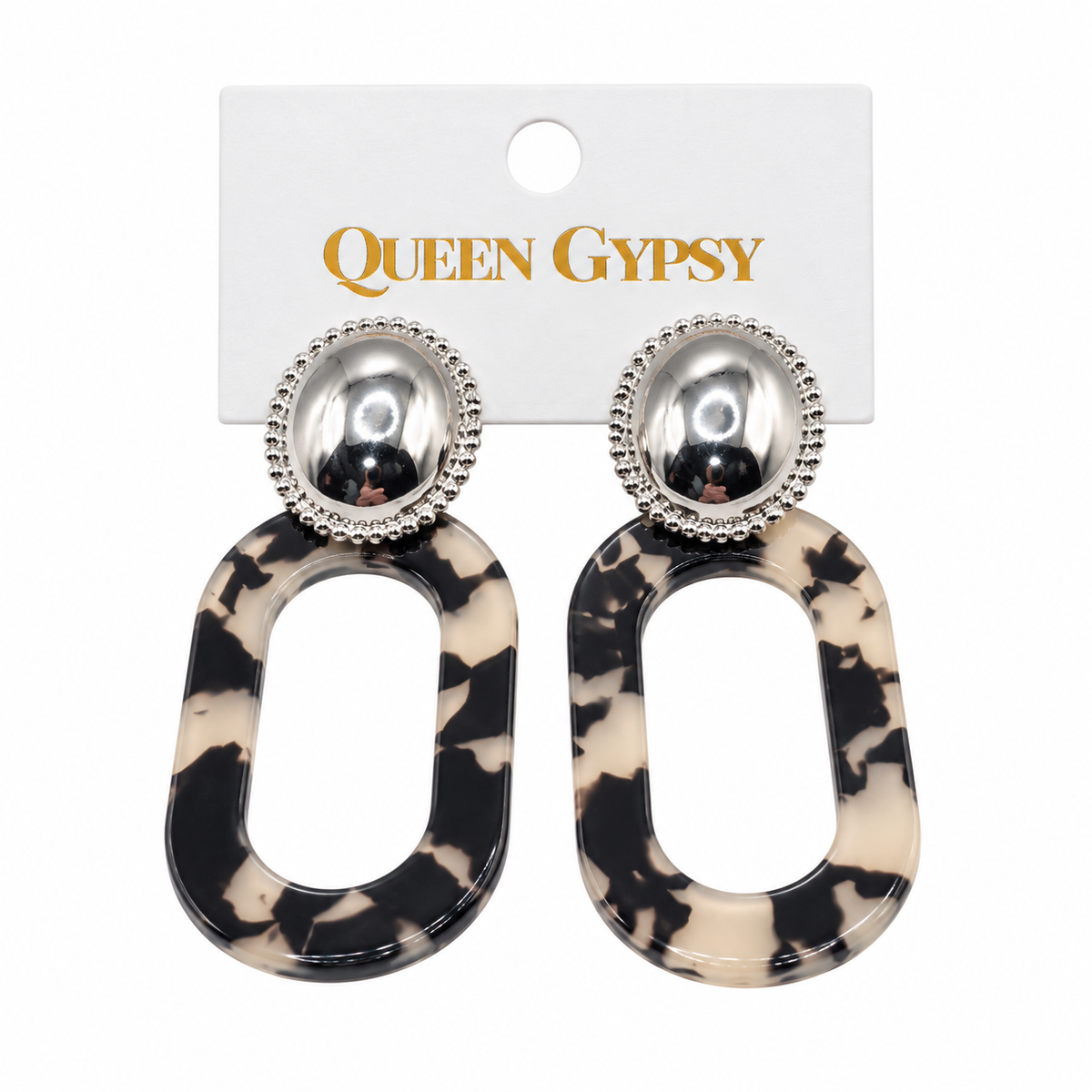 Gilded Whimsy Collection — Tortoise Statement Earrings