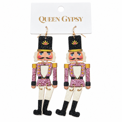 Glitter Nutcracker Earrings