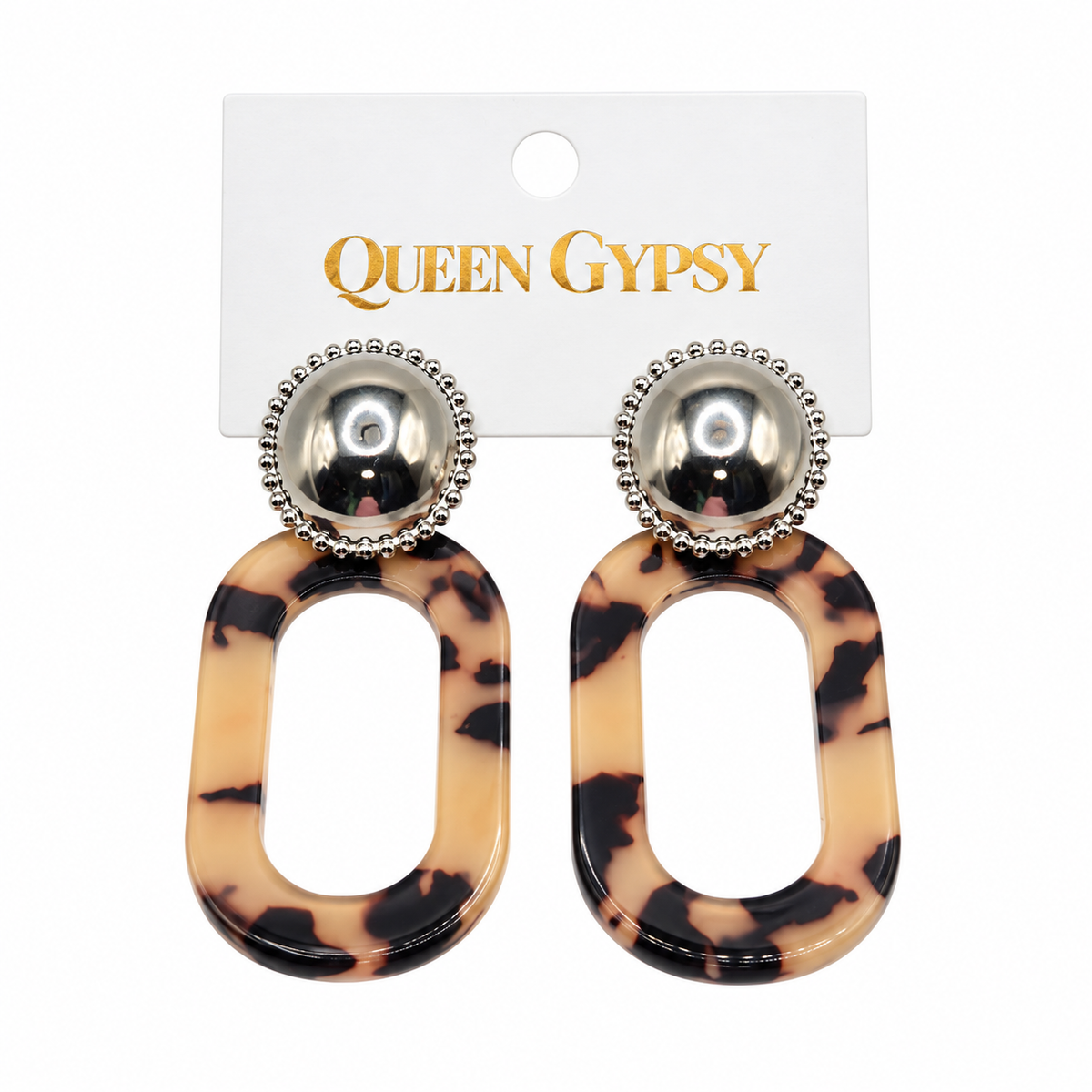 Gilded Whimsy Collection — Tortoise Statement Earrings