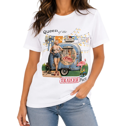 Queen of the Trailer Park Tshirt on white