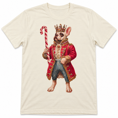 Candy Cane King T-Shirt on Natural with Crystals