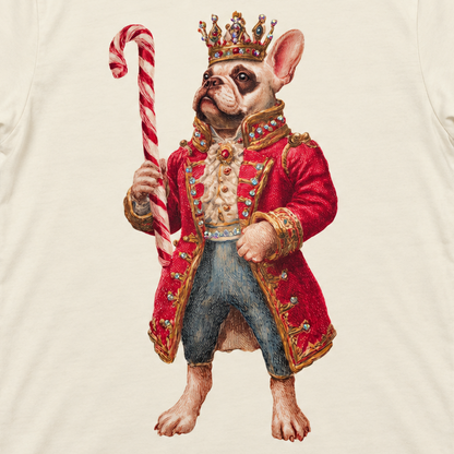 Candy Cane King T-Shirt on Natural with Crystals