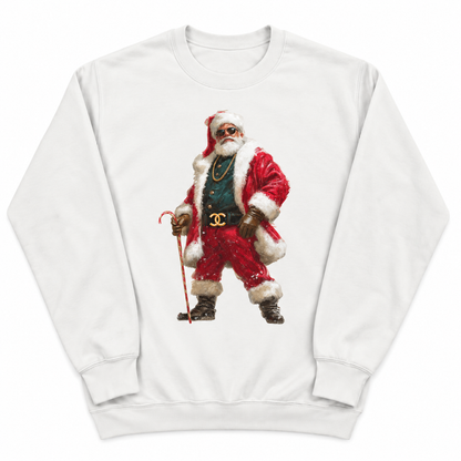 Big Nick Energy Sweatshirt on White with Crystals