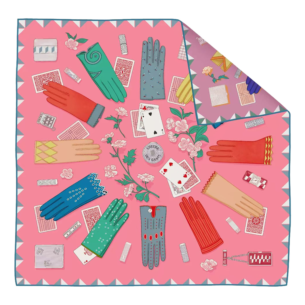 Lady's Luck 100% Silk Scarf-Pink