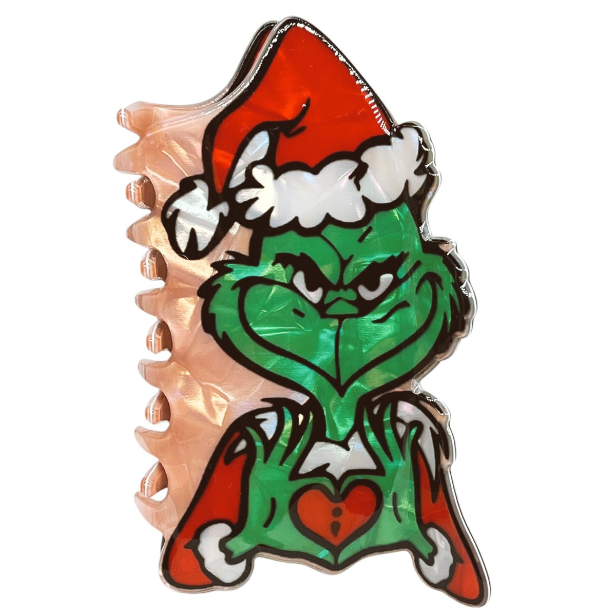 Grinch Acrylic hair clips