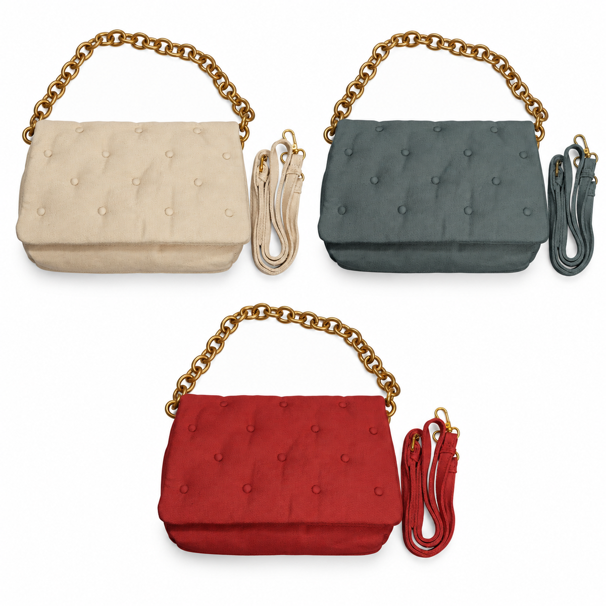 Buttoned Up & Beautiful Handbag Collection