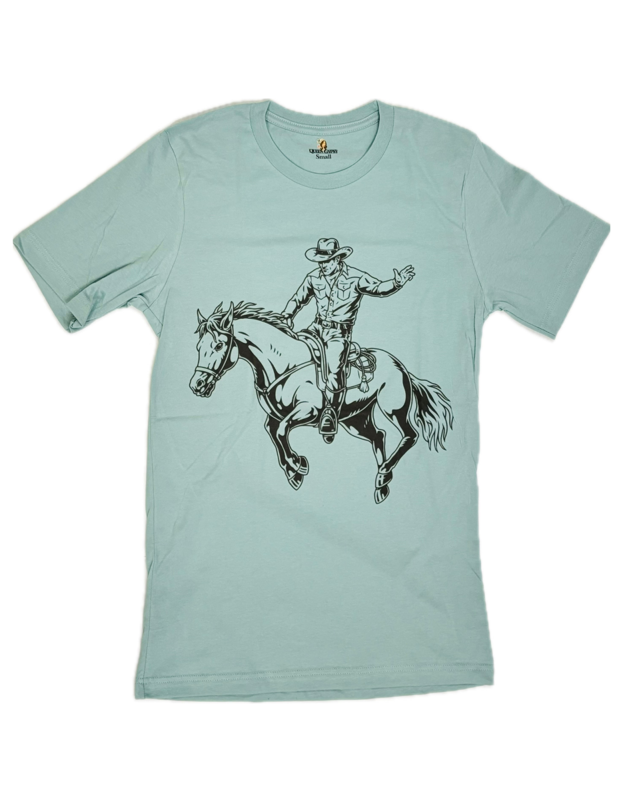 Buckin' Broncos T-Shirt on Dust Blue