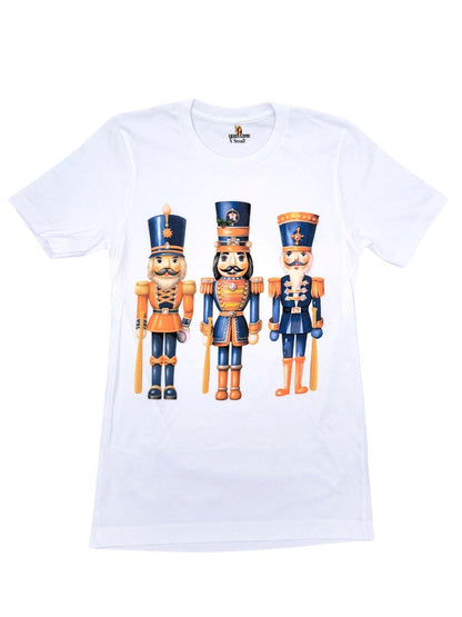 Nutcracker Astros T-Shirt on White with Crystals 
