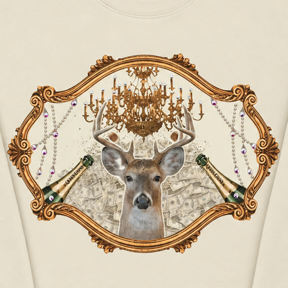 I like Big Bucks sweatshirt on Tan with Crystals