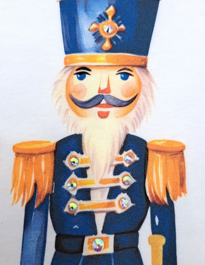 Nutcracker Astros Sweatshirt on white w/Crystals