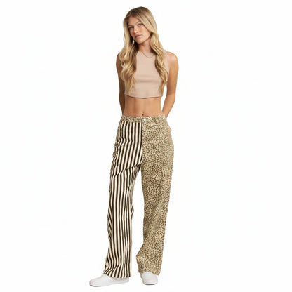 Wild Side Leopard & Stripe Flares