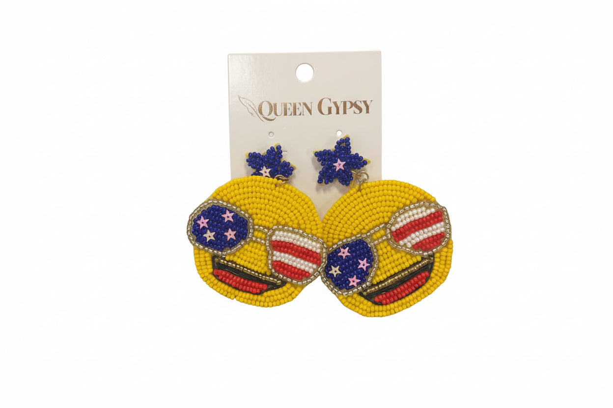 USA Beaded Earrings