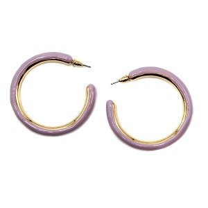 Enamel Hoop Earrings Assorted 1