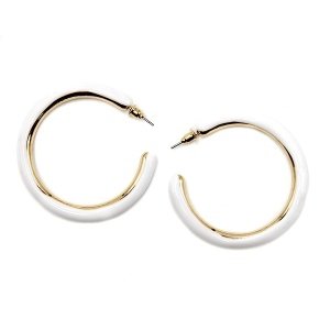 Enamel Hoop Earrings Assorted 1