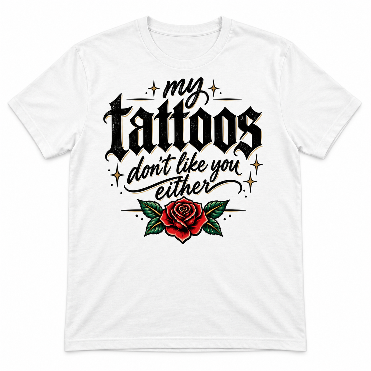 Tattoos T-shirt on White