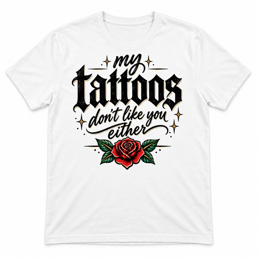 Tattoos T-Shirt on White