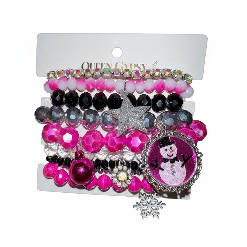 Snowman Magenta Stack