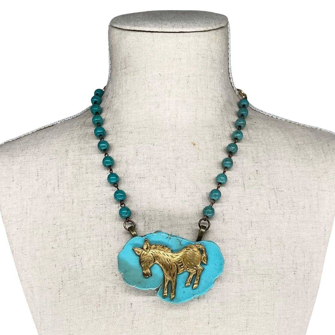 Turquoise Slab necklace