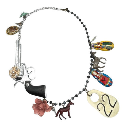 Vintage Western Pistol Charm necklace-assorted