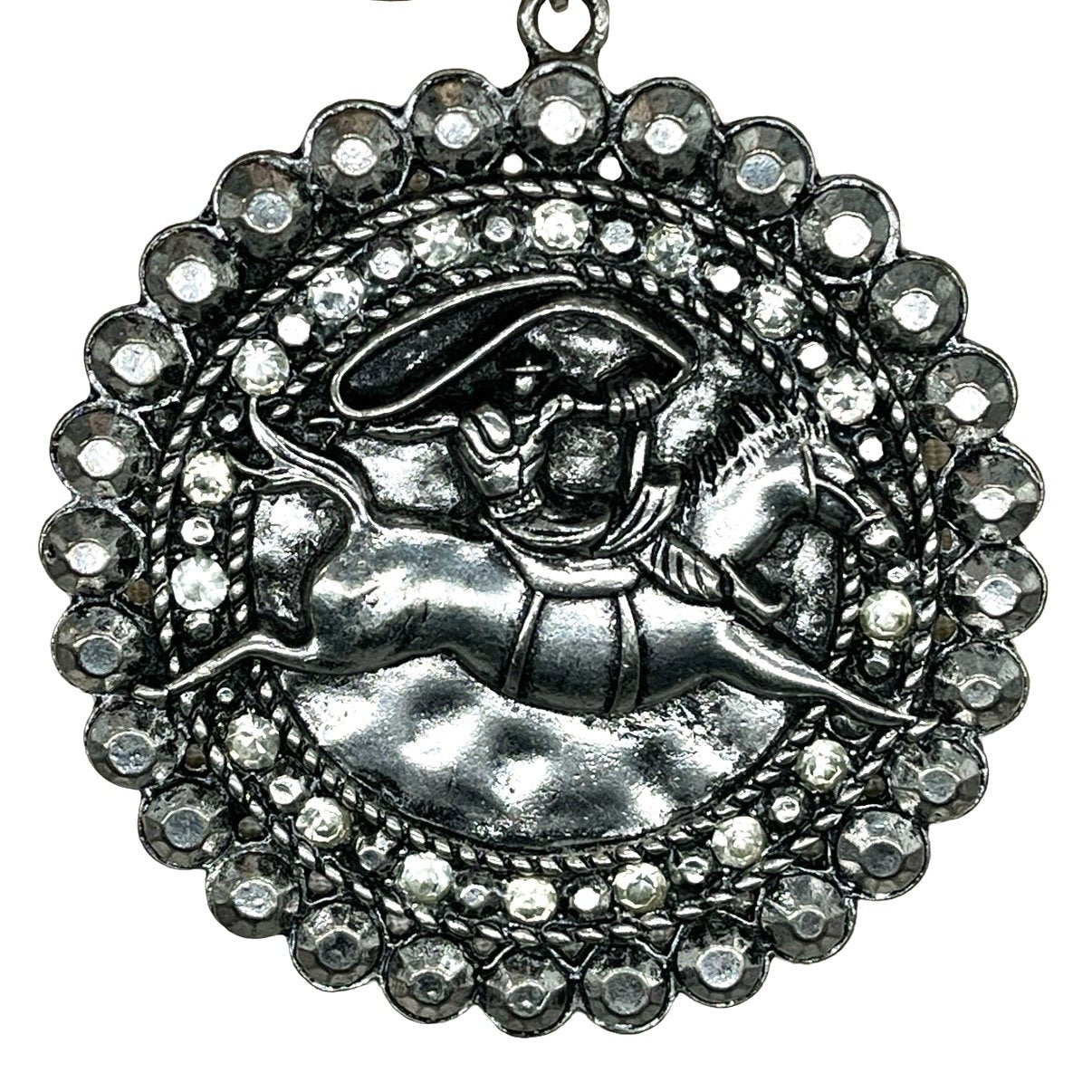 Two tone Bucking Bronco Necklace