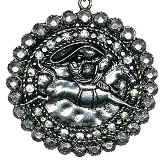 Two tone Bucking Bronco Necklace