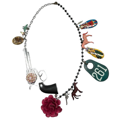 Vintage Western Pistol Charm necklace-assorted