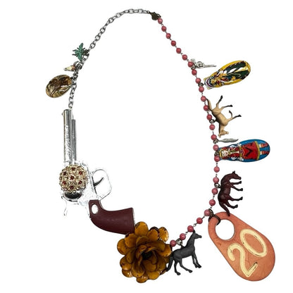 Vintage Western Pistol Charm necklace-assorted