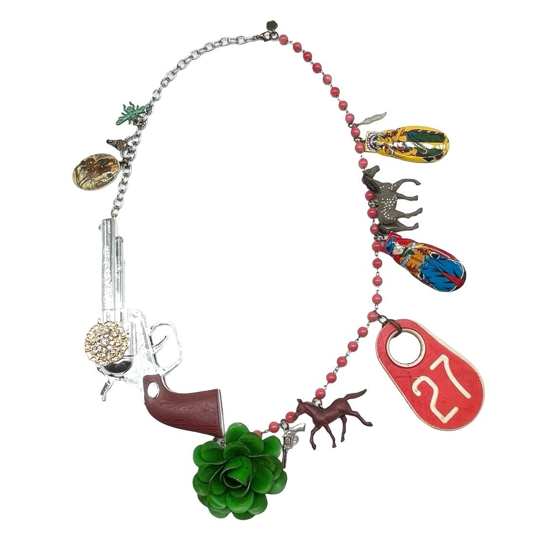 Vintage Western Pistol Charm necklace-assorted