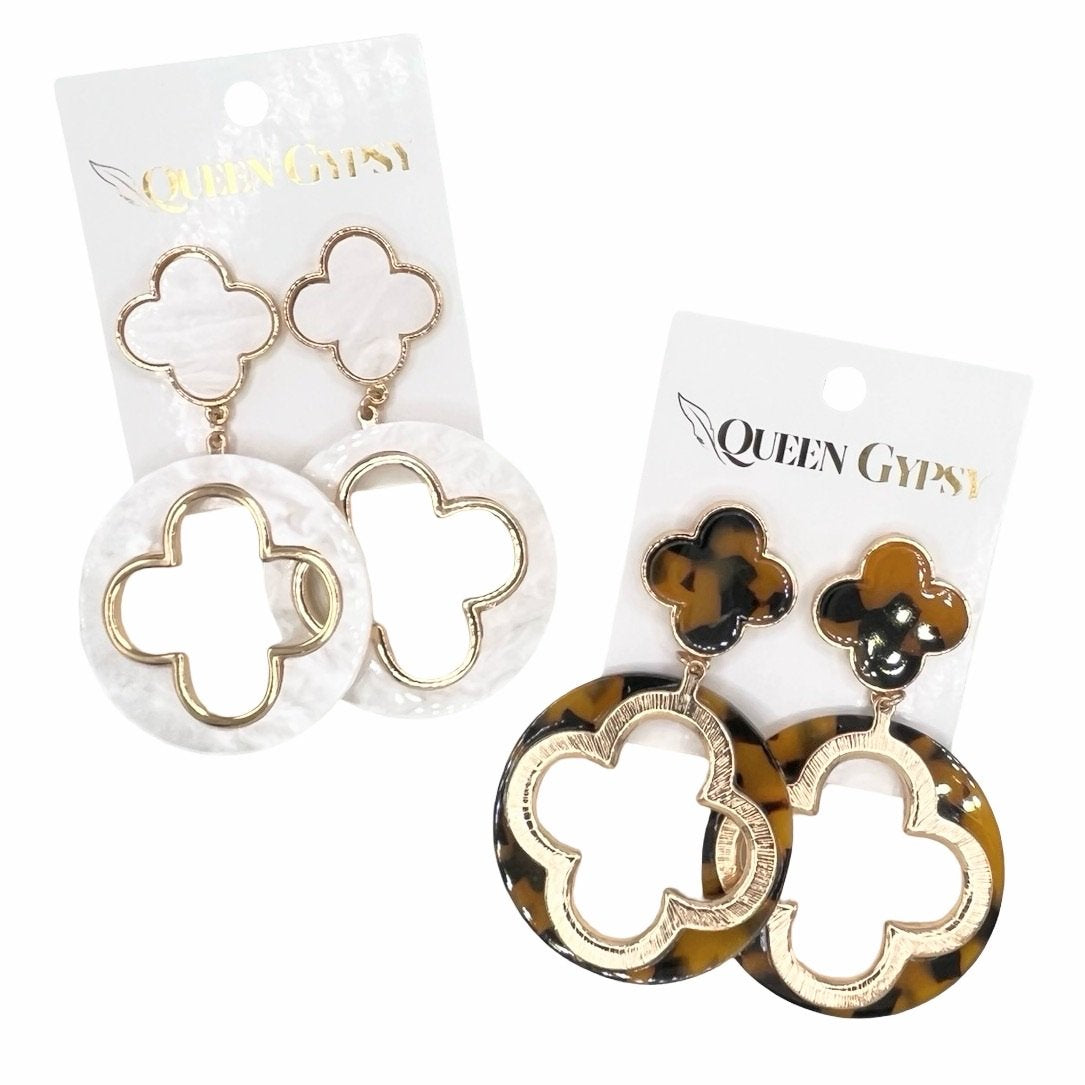 Clover dangle earrings